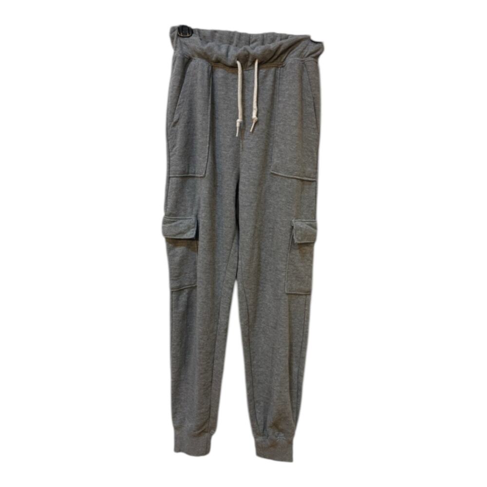 No Boundaries Women’s Cargo Sweatpants Size S (3-5) Gray Ankle Cuff Joggers